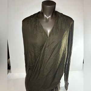 Dolan Olive Green Faux Wrap Top